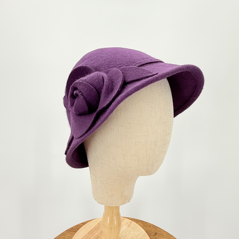 Vintage Gatsby Style 1920s Wool Bucket Cloche Beanie Cap Hat One Size